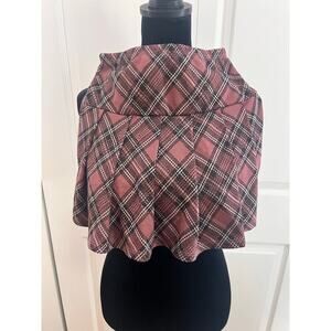 Knitworks Girl Pink Plaid Skirt Size Small Large Pleats. Great condition